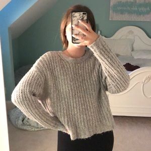 american eagle grey sweater
